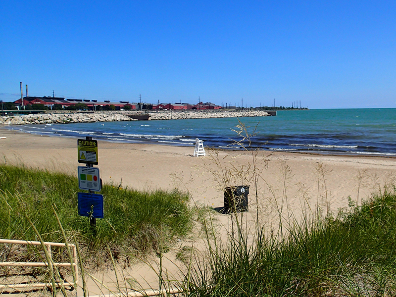 Jeorge park beach in Indiana.