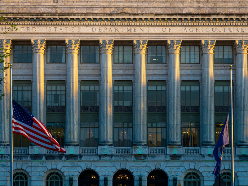 Front of USDA building